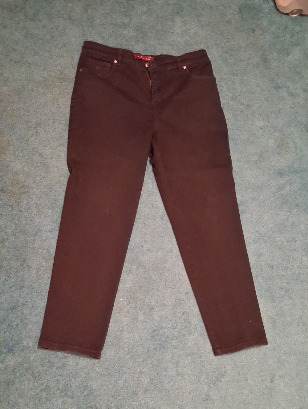 Gloria Vanderbilt Black Straight-Leg Jeans